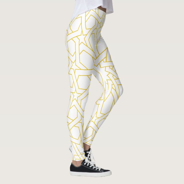 Legging Design de arte marroquina a cores douradas (Direita)