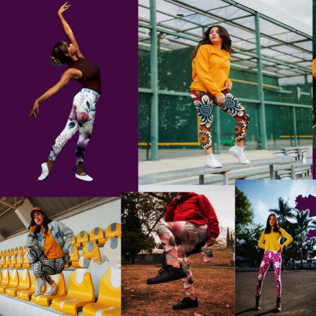 Legging design de arte ornamental intrincada amarela (Criador carregado)