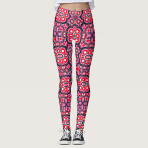 Legging Design de Arte Vintage Colorida