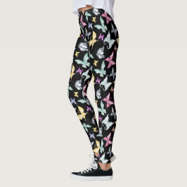 Legging Design de Borboleta de Pastel