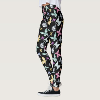 Legging Design de Borboleta de Pastel