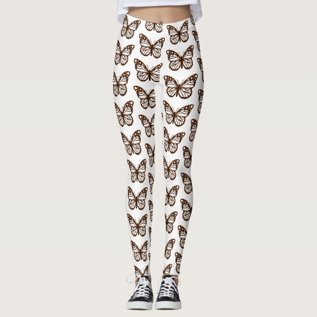 Legging Design de borboleta monarca - Pernas (Frente)