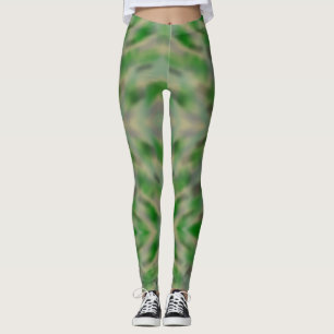 Legging design de camuflagem de cinza verde abstrato