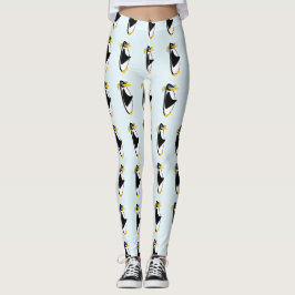 Legging Design de Cartoon Penguin do século Legal retrô