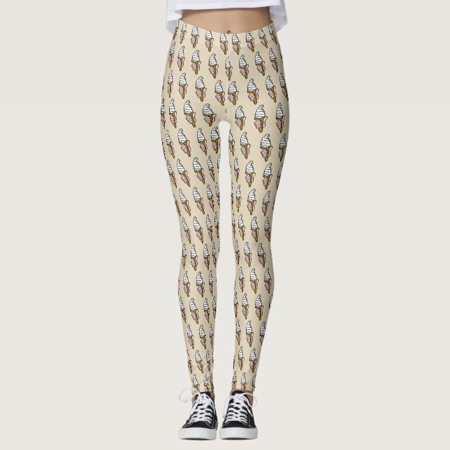 Legging Design de Cone de Sorvete (Frente)