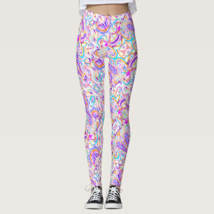 Legging design de cor branca e esbranquiçada