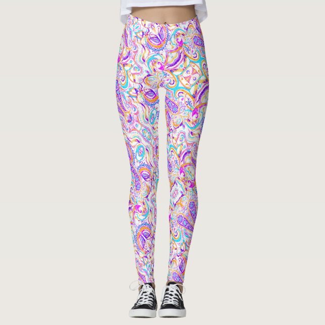 Legging Design de cor branca e esbranquiçada (Frente)