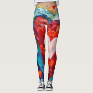 Legging Design de coração pintado
