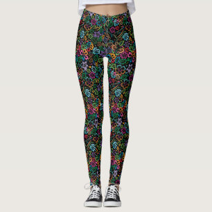 Legging Design de Cores da Vida Minimalista Elegante