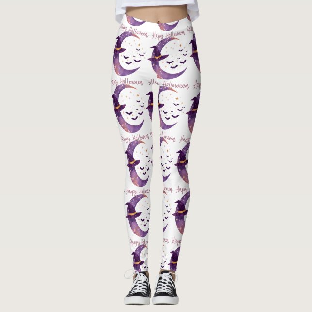 Legging Design de Dia das Bruxas Místicas (Frente)