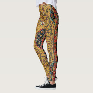 Legging Design de Elegante de Carpete Persa Antiquado