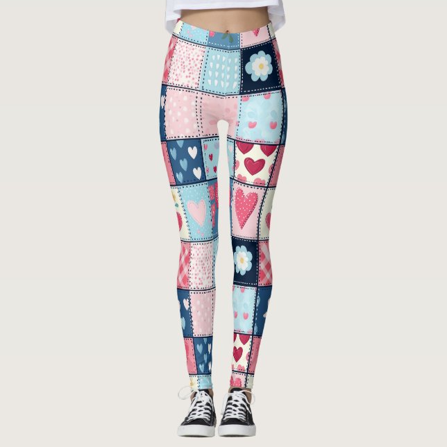 Legging Design de Encantamento de Cortes Engraçados (Frente)