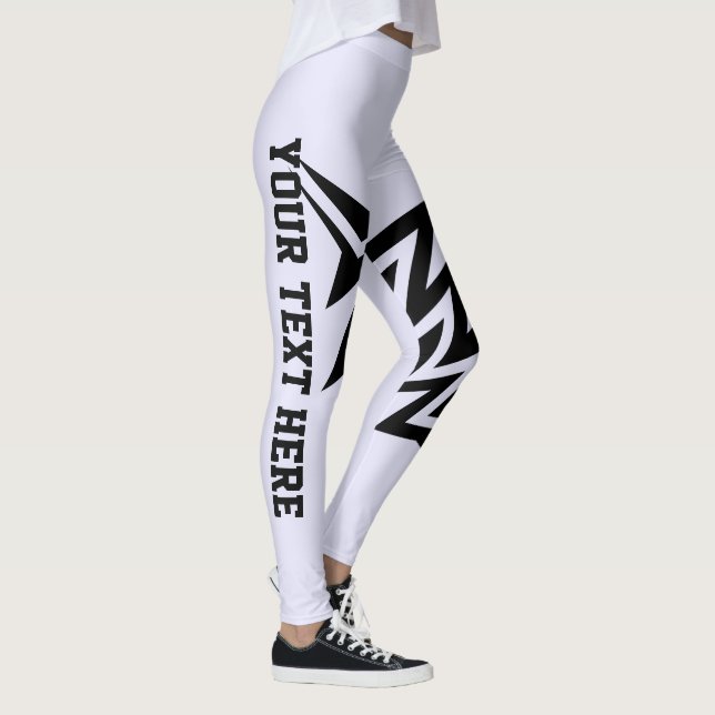 Legging Design de Estrela Tribal Personalizado Lavanda (Direita)