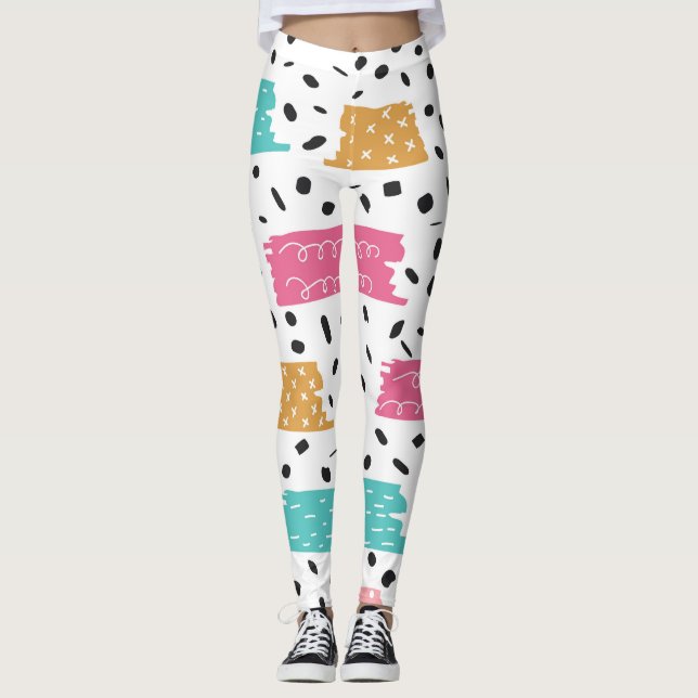 Legging Design de fita de Washington moderno (Frente)