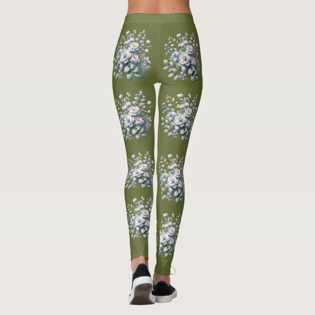 Legging design de flores personalizado (Verso)