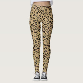 Legging Design de impressão leopardo