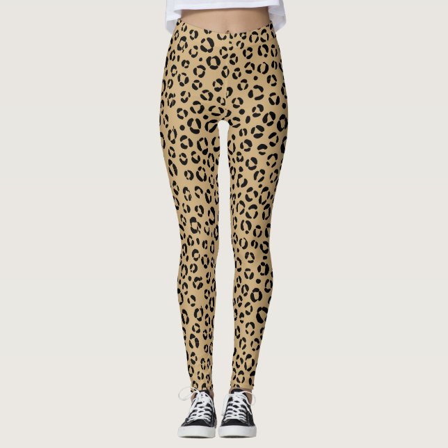 Legging Design de impressão leopardo (Frente)