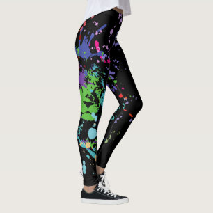 Legging design de Leão com Cabeça de Leão em Preto