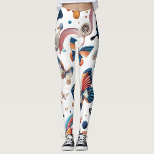 Legging Design de Legenda de Adultos - Borboletas Colorida