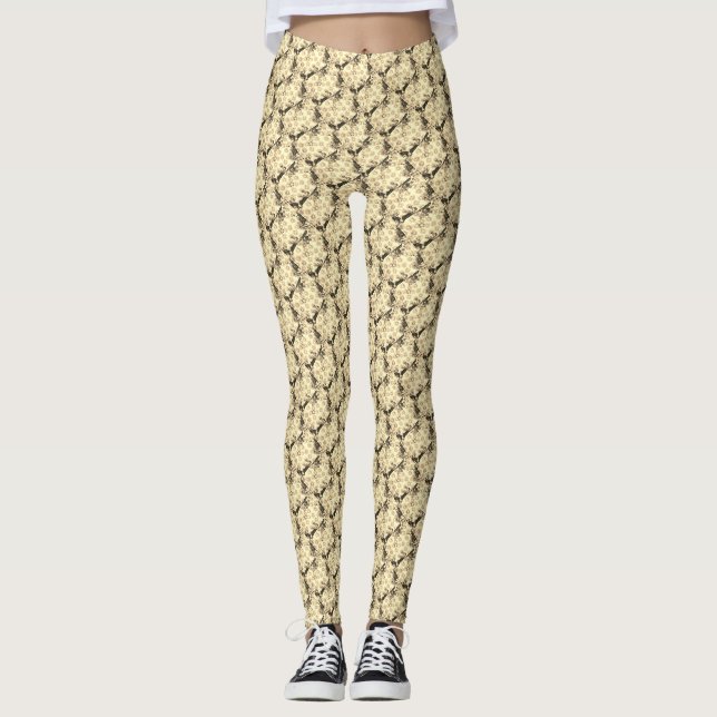 Legging Design de legendas transversais (Frente)