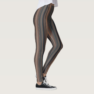 Legging Design de Listras de Bosque Floresta Escura