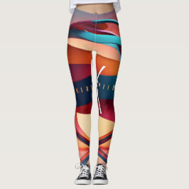 Legging design de logotipo abstrato