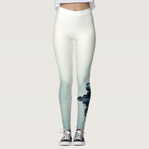Legging Design de Meditação Aquática do Lado da Água