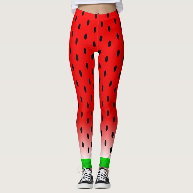 Legging Design de Melancia Legal Na moda (Frente)