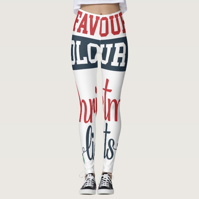 Legging Design de Natal com luzes (Frente)