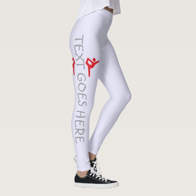 Legging Design de Nome de Ginástica Personalizado sobre La (Direita)