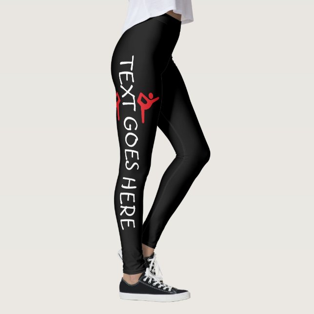 Legging Design de Nome de Ginástica Personalizado sobre Pr (Direita)