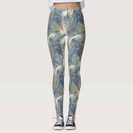 Legging Design de padrão avançado Rococo com Alivio Dourad
