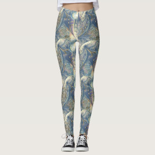 Legging Design de padrão avançado Rococo com Alivio Dourad