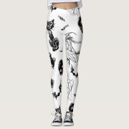Legging Design de padrão de Halloween