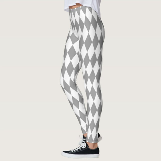 Legging Design de Padrão de Ouros Brancos de Harlequin cin (Criador carregado)