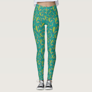 Legging Design de padrão de Sapo verde