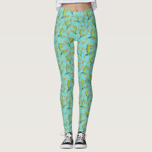 Legging Design de padrão de Sapo verde