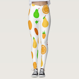 Legging Design de Padrão do Fruta Exótico
