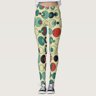 Legging design de padrão geométrico abstrato.