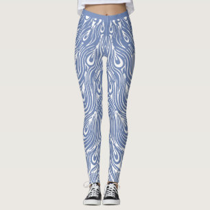 Legging Design de Peacock Branco