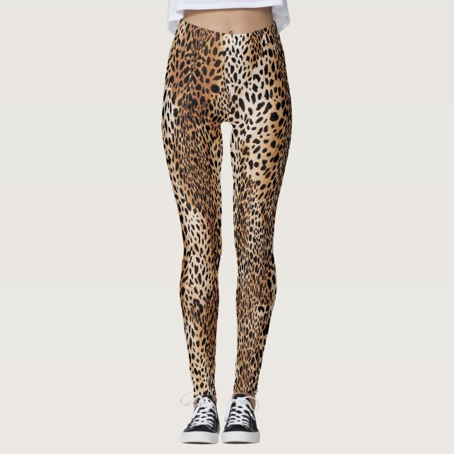 Legging Design de pele de Leopardo Moderno (Frente)
