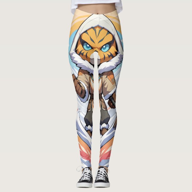Legging Design de Pernas de Procura de Neve (Frente)