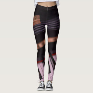 Legging Design de Piano Incrível