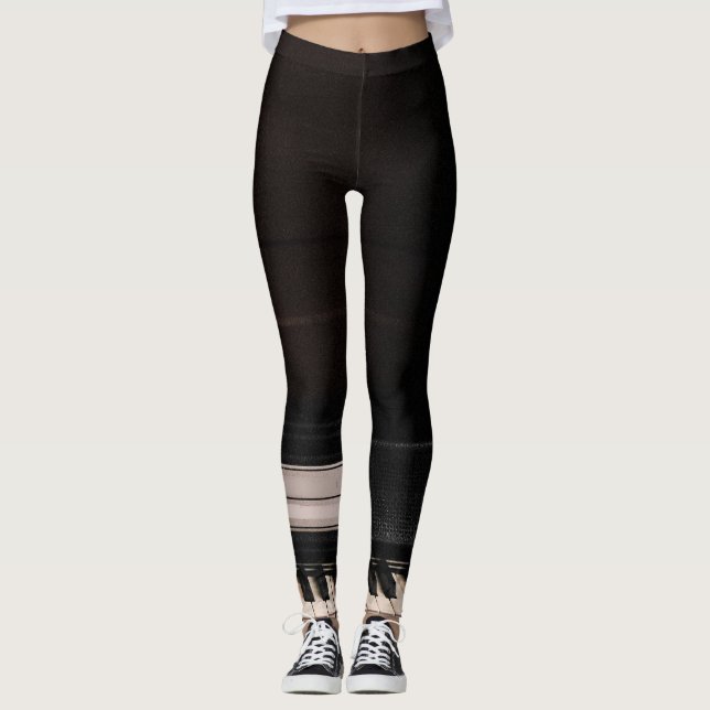 Legging Design de Piano Incrível (Frente)