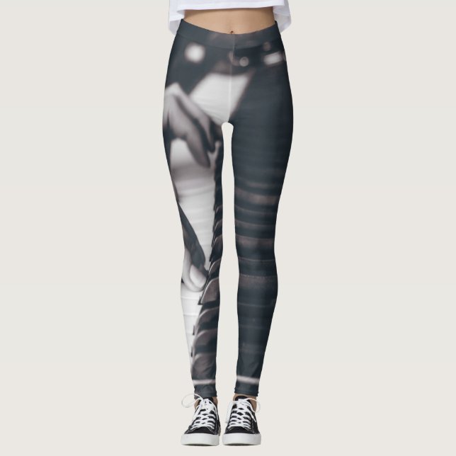 Legging Design de Piano Incrível (Frente)