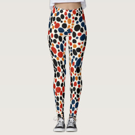 Legging Design de pontos coloridos