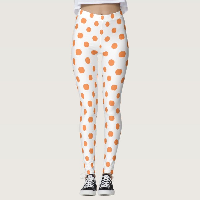Legging Design de pontos laranja (Frente)