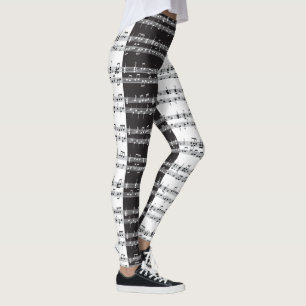 Legging Design de pontuação da música