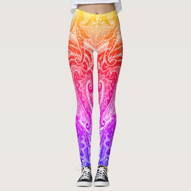 Legging Design de Rico de cor múltipla (Frente)