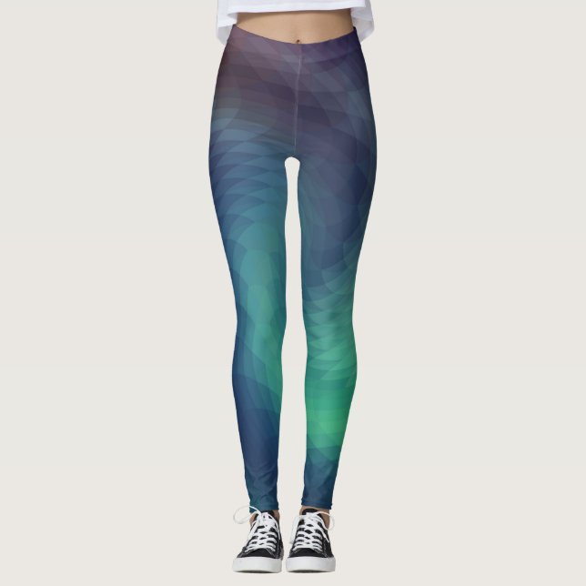 Legging Design de tendências geométricas da espiral místic (Frente)